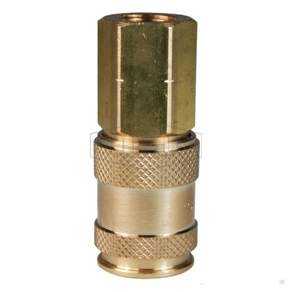 U Series Female Quick Disconnect Pneumatic Coupler, 3/8-18 Nominal, Quick Disconnect Coupler x NPTF,